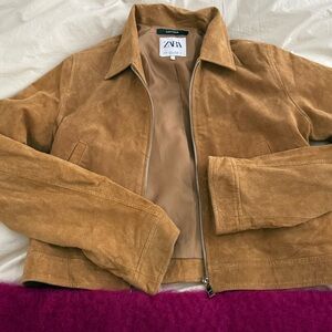 ZARA Ladies Suede Zip Jacket